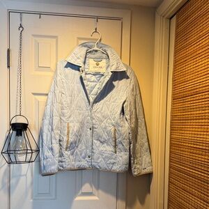 J. Crew Light Blue Quilted Puffer Jacket